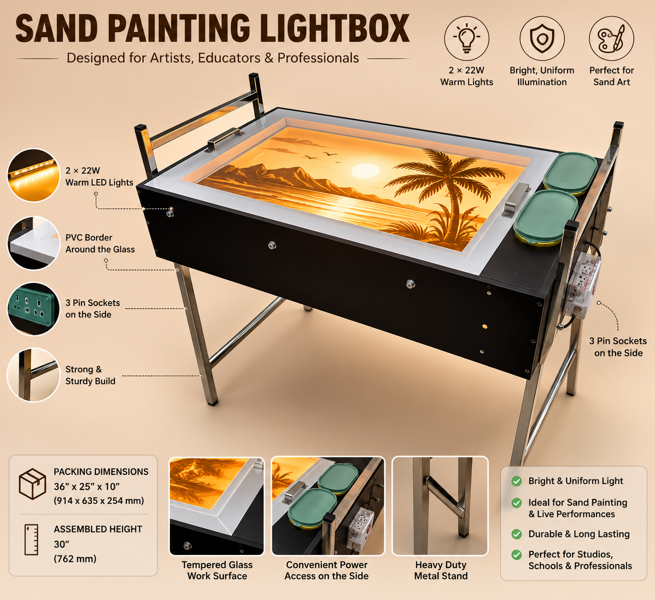 Professional Sand Painting Light Box