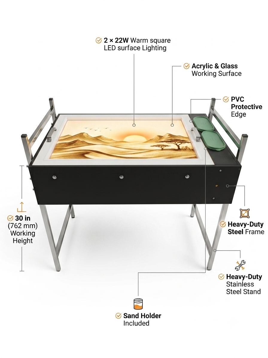 Professional Sand Painting Light Box